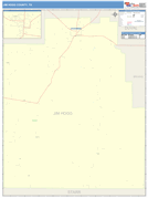 Jim Hogg County, TX Digital Map Color Cast Style